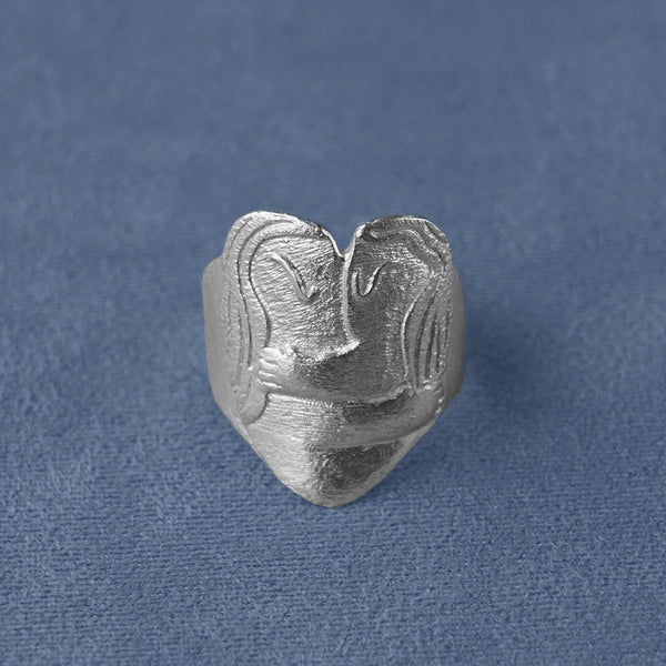 SALE E PEPE Tanabata Special Series Sterling Silver Hug Ring SEP-SP04F18-YIN Silver